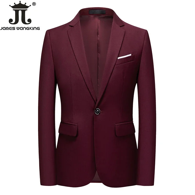 Men Blazer Boutique Fashion Solid Color Light Thin Slim Mens Casual Business Suit Jacket Groom Wedding Dress Party Tyranian Coat