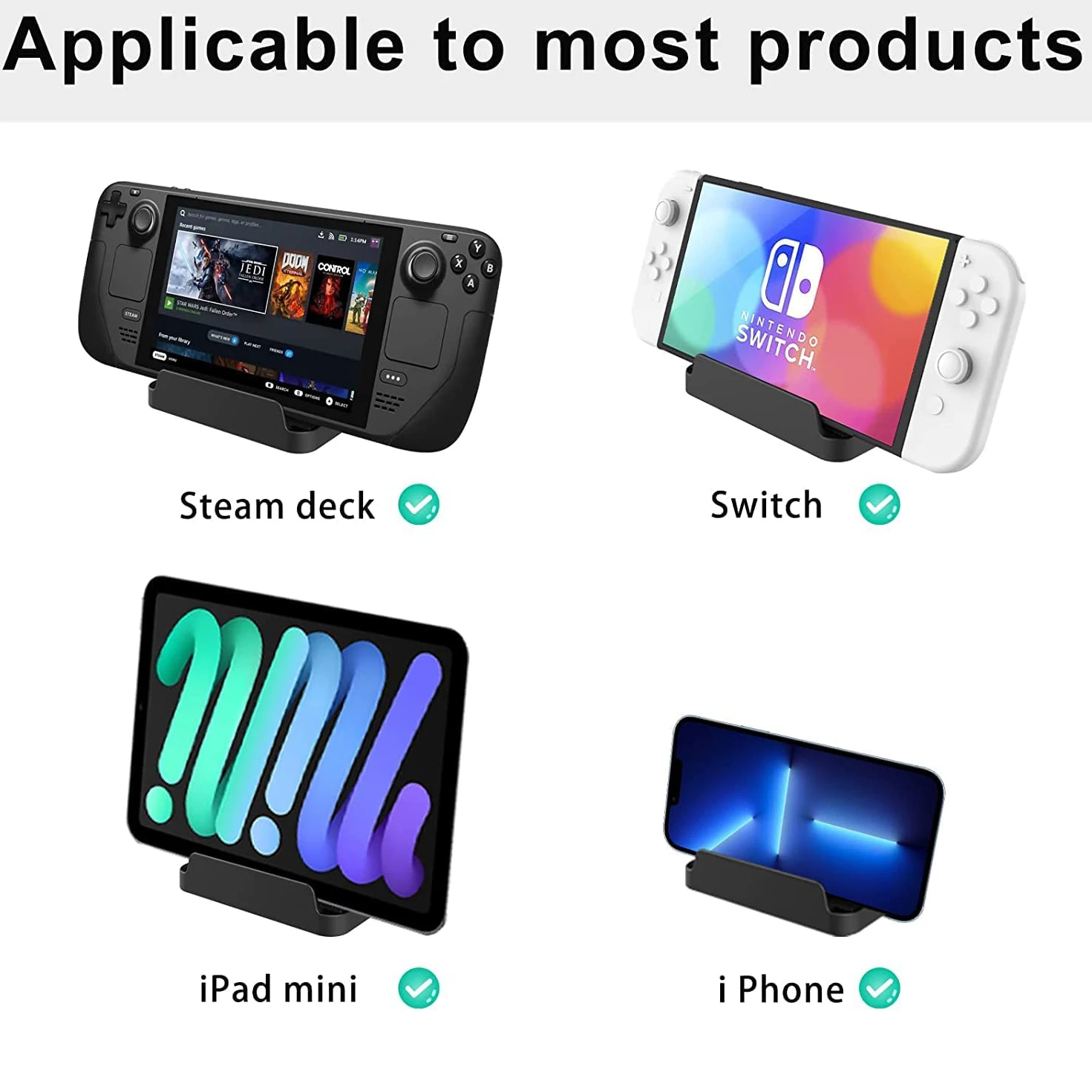 لعبة وحدة التحكم حامل قوس لنينتندو سويتش OLED/سويتش/لايت حامل قاعدة تخزين حامل للبخار سطح السفينة لعبة الملحقات