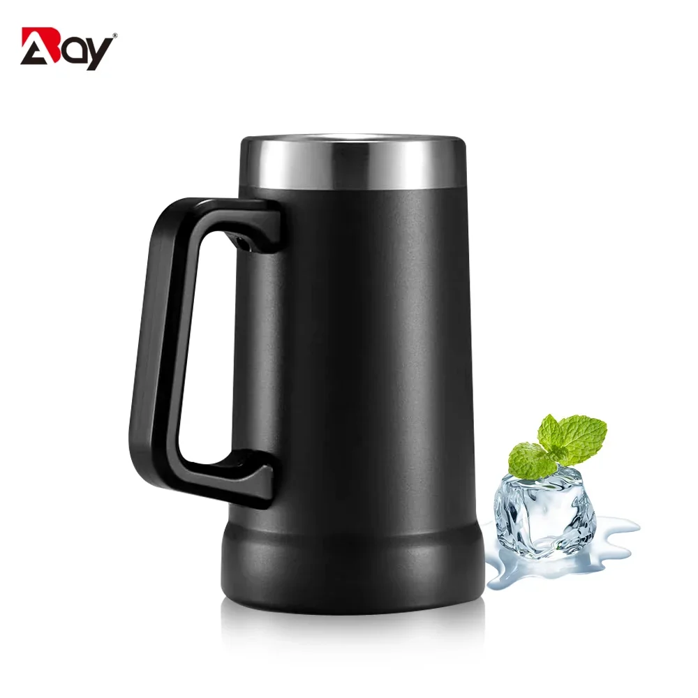 Tumbler Water Bottle Beer Stein Stainless Steel Coffee Mug with Handle Insulated Thermo Drinking Cup Thermal Travel Vacuum Flask