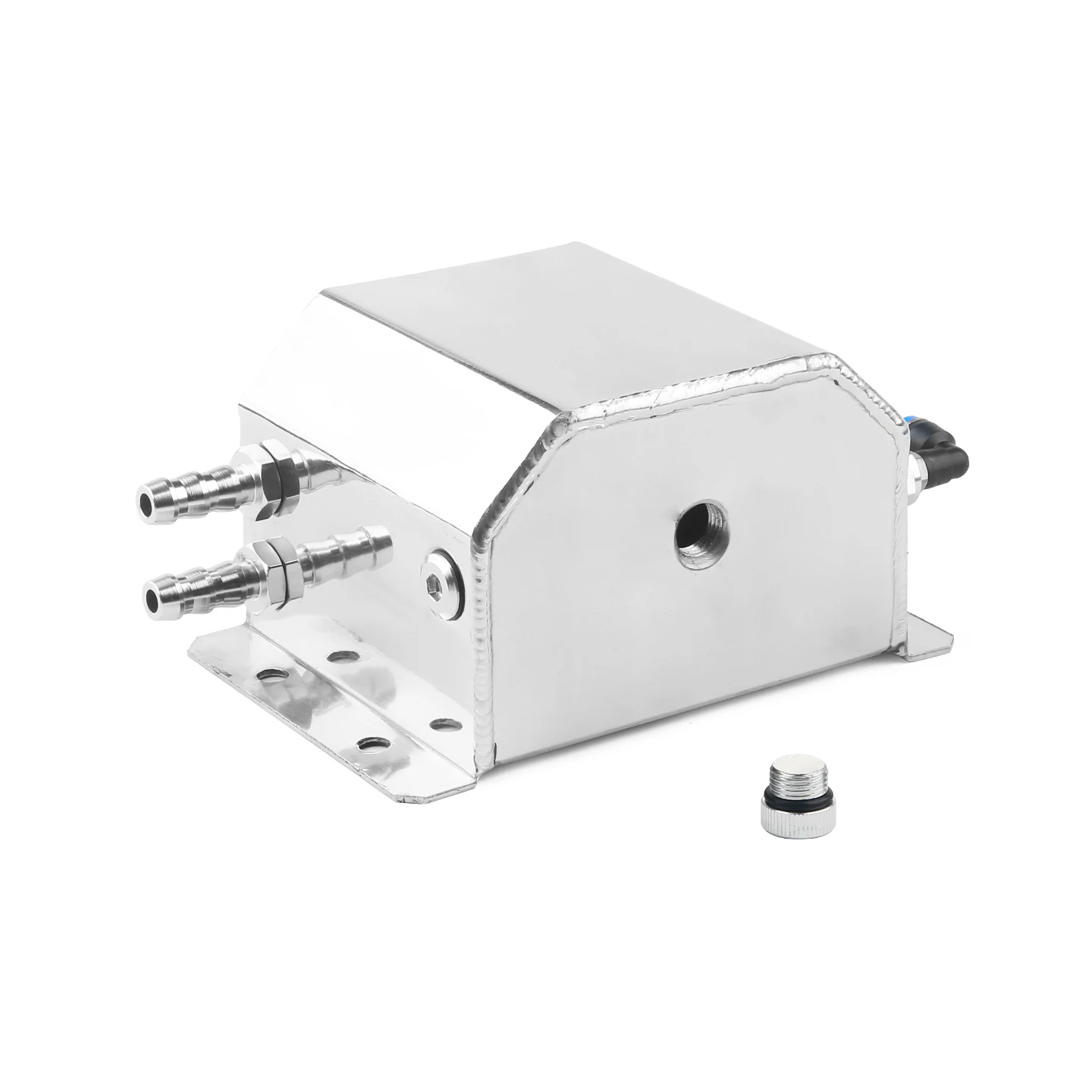 1L Alloy  Aluminum Engine Oil Catch Can Breather Tank  Radiator Coolant Overflow Bottle Recovery Water Tank Reservoir - view 6