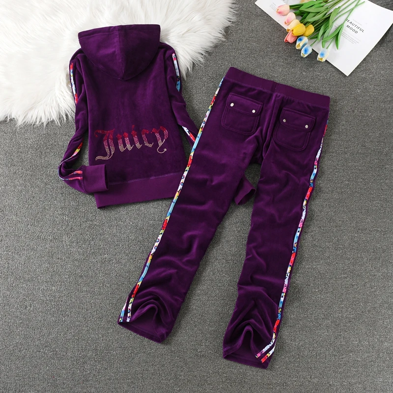 2025 Fashion Brand Casual Women\'s Suits Spring Autumn Outdoor Velvet Women Tracksuits Hooded Collar Jogging Suit