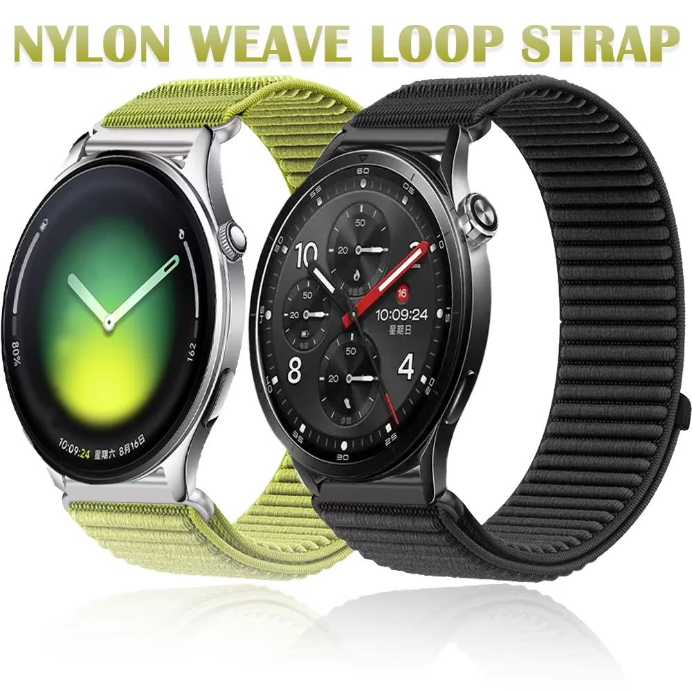 18mm 20mm 22mm Sport Nylon Loop Strap for Xiaomi Watch 5 S5 S3 S4 41mm Wristband Oneplus Watch 3 2 2R Lite Realme Watch 5 S Band