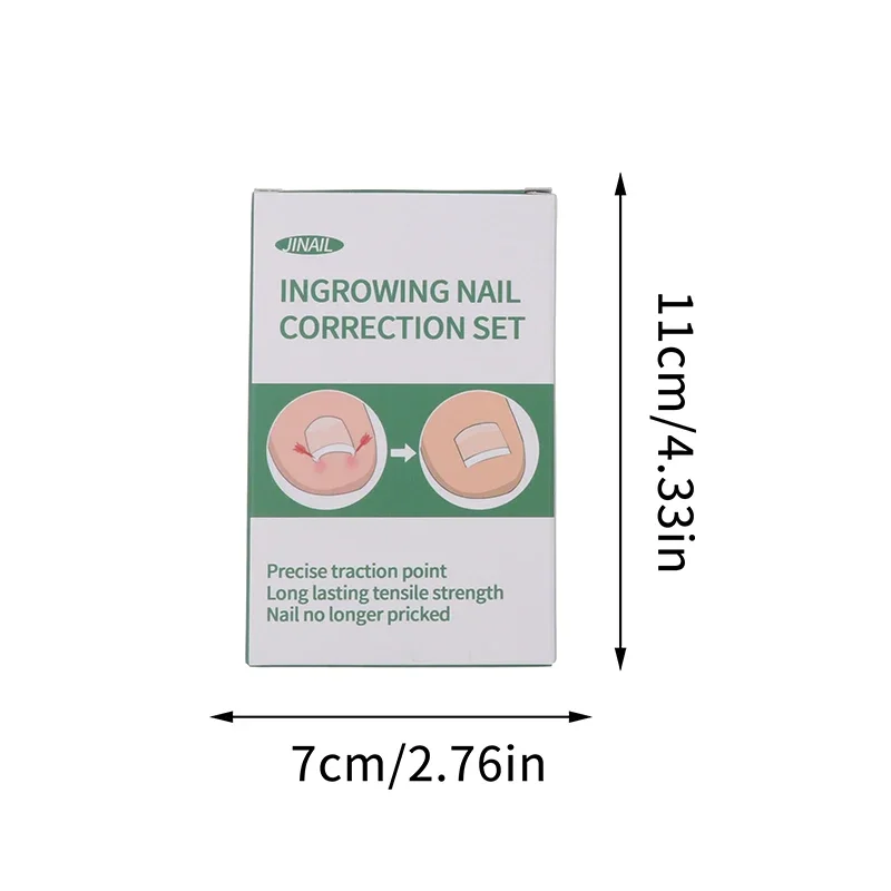 1/2 Juego de Corrector de uñas encarnadas profesional, herramientas de pedicura, tratamiento para el cuidado de los pies para recuperación de uñas de los pies integrada