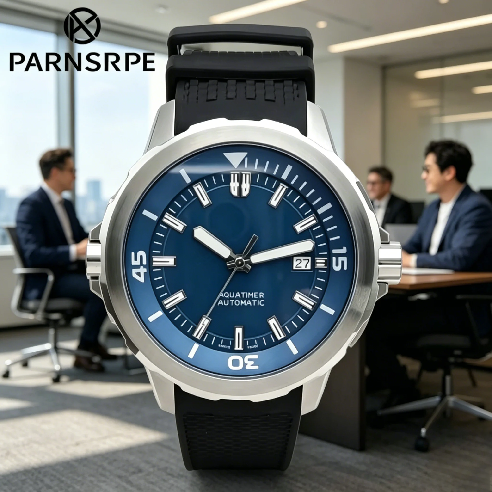 Best-selling 47mm waterproof NH35 movement automatic mechanical men's diving watch in stainless steel material from Japan
