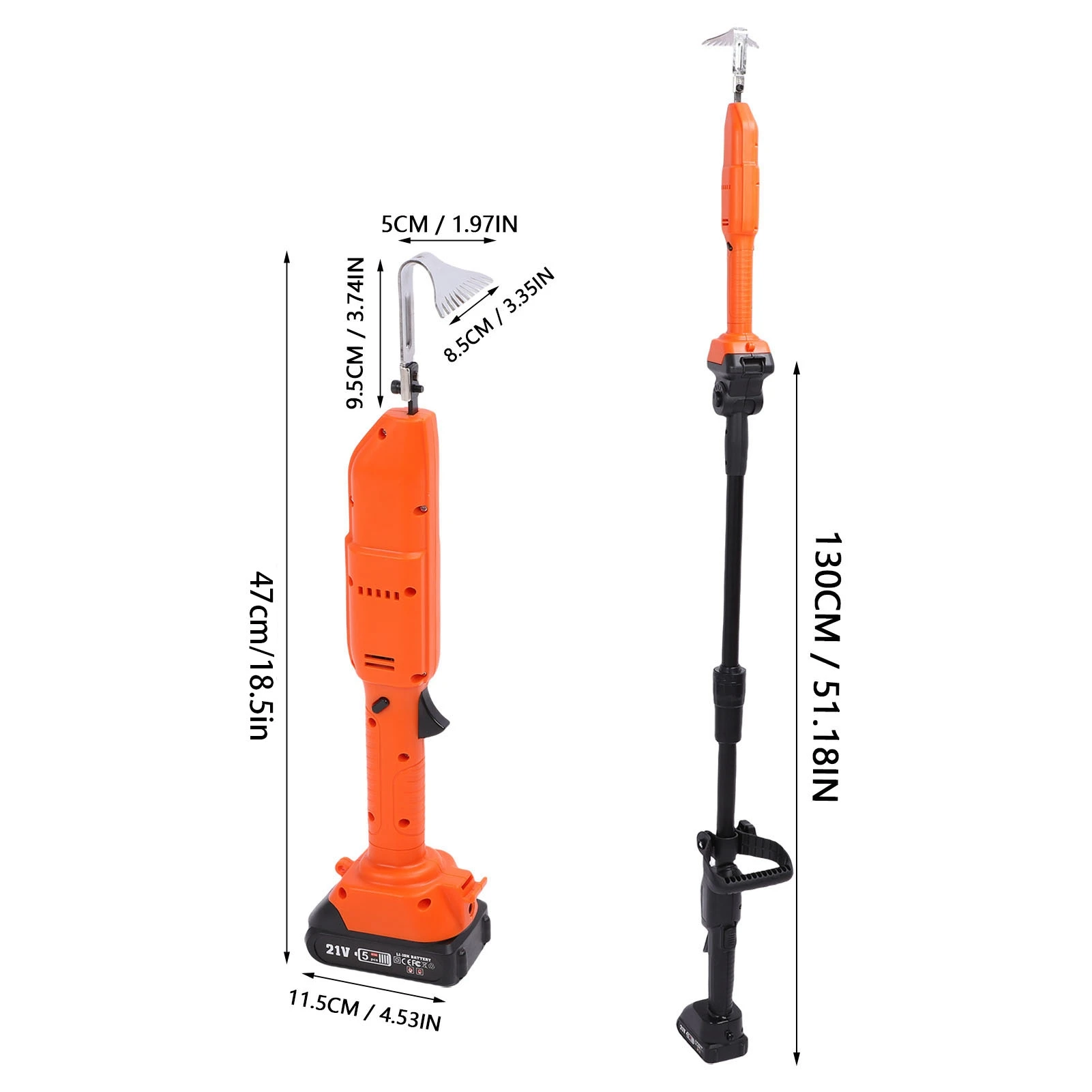 مجرفة حفر كهربائية محمولة تعمل بالبطارية، محراث حديقة كهربائي لاسلكي، تصميم مريح لإزالة الأعشاب الضارة #6