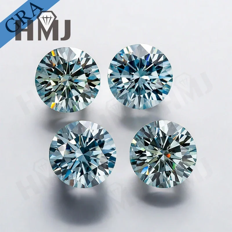 Light Sky Blue Wholesale Prices Moissanite Stone with GRA Certificate Loose Gemstones beads for jewelry making