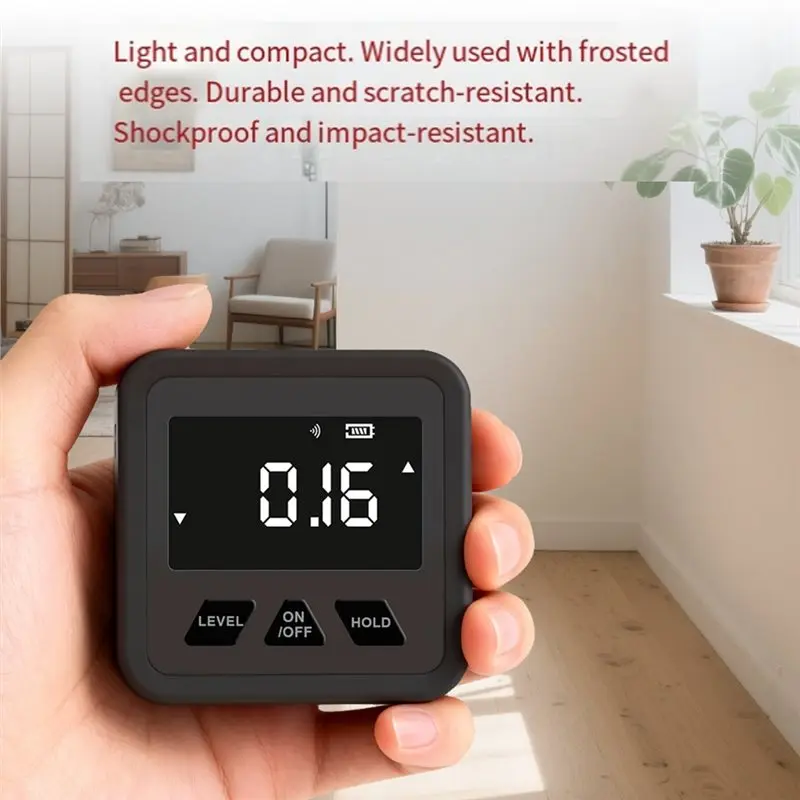 صندوق مشطوف لمقياس الميل منقلة إلكترونية مع مكتشف زاوية إلكتروني بإضاءة خلفية، #5