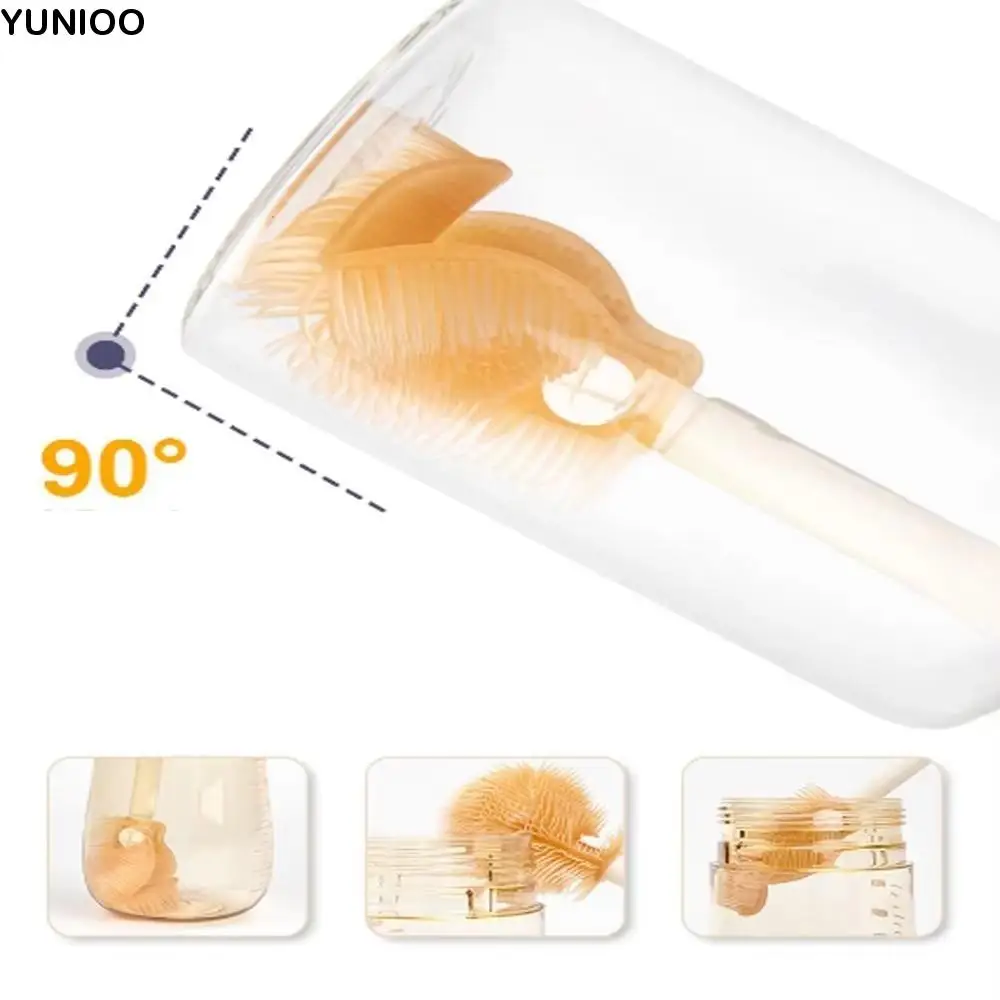 

Long Handle Baby Bottle Brush Kit Multipurpose with Box Baby Bottle Cleaner Brush 360 Degree Rotation Washing Tool Set