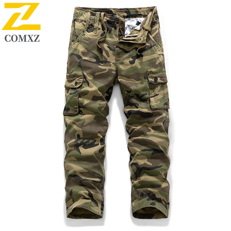 Utility Cargo Pants Men New Straight  Multi Pocket Casual Trousers Apparel Trendy Versatile Street Style Lightweight Trousers