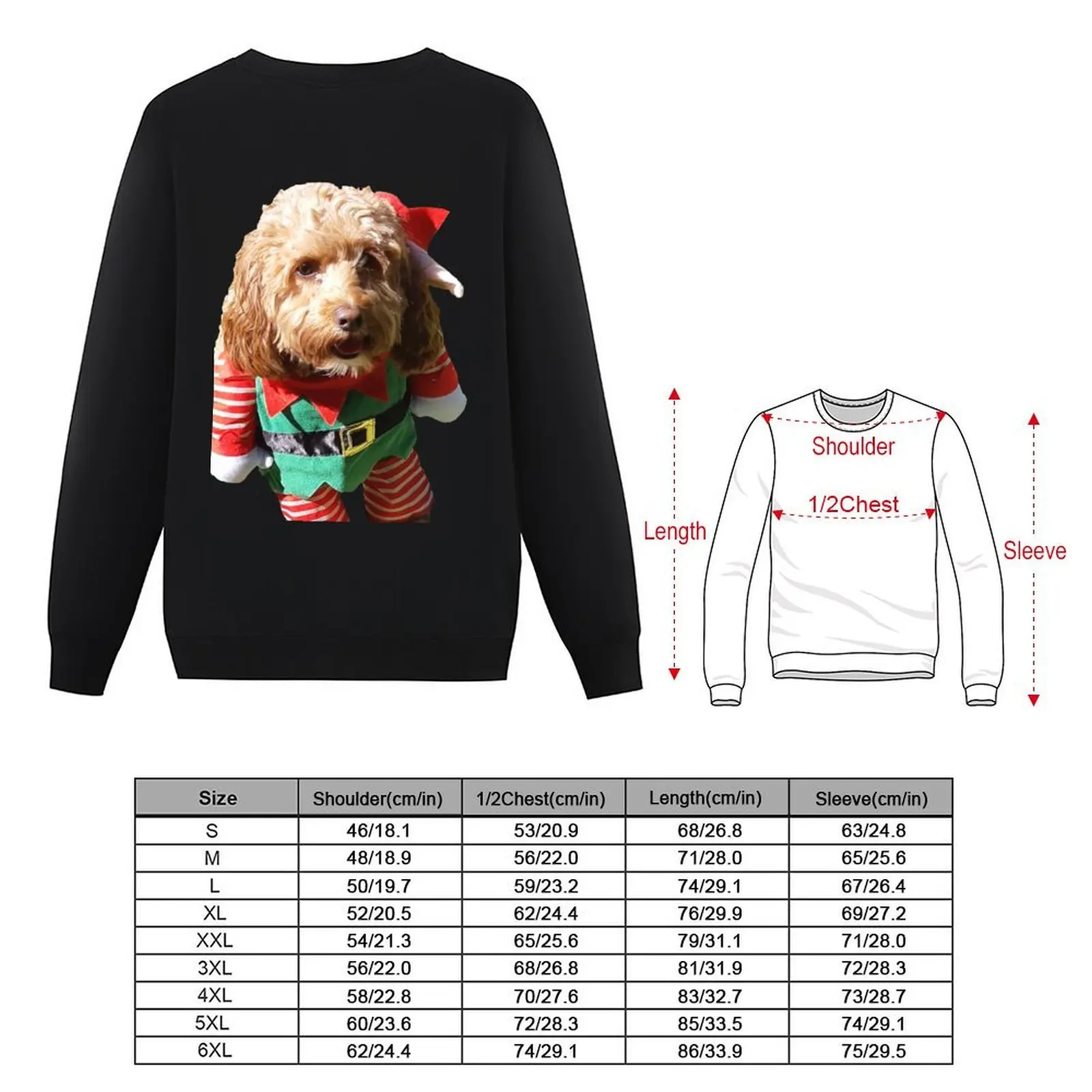 Taffy The Christmas Spoodle - بلوفر Cockapoo ملابس الخريف ملابس جمالية ملابس أنيمي ملابس رجالي بلوفر