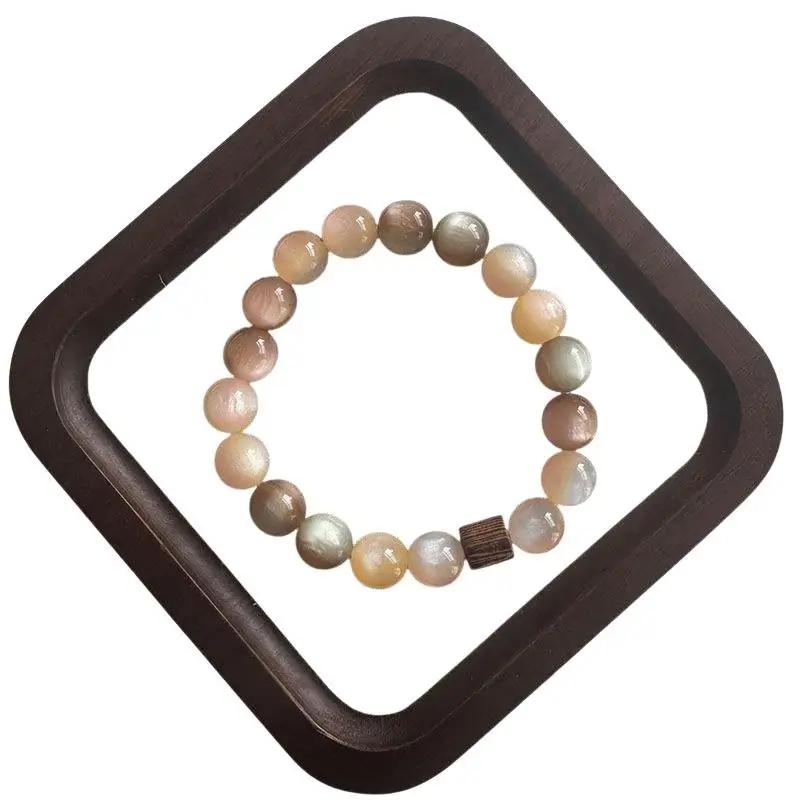 Vintage Pink Brown Beaded Bracelet Handmade Retro Stylish Jewelry for Women Beach Travel Wear Perfect Gift for Close Friends