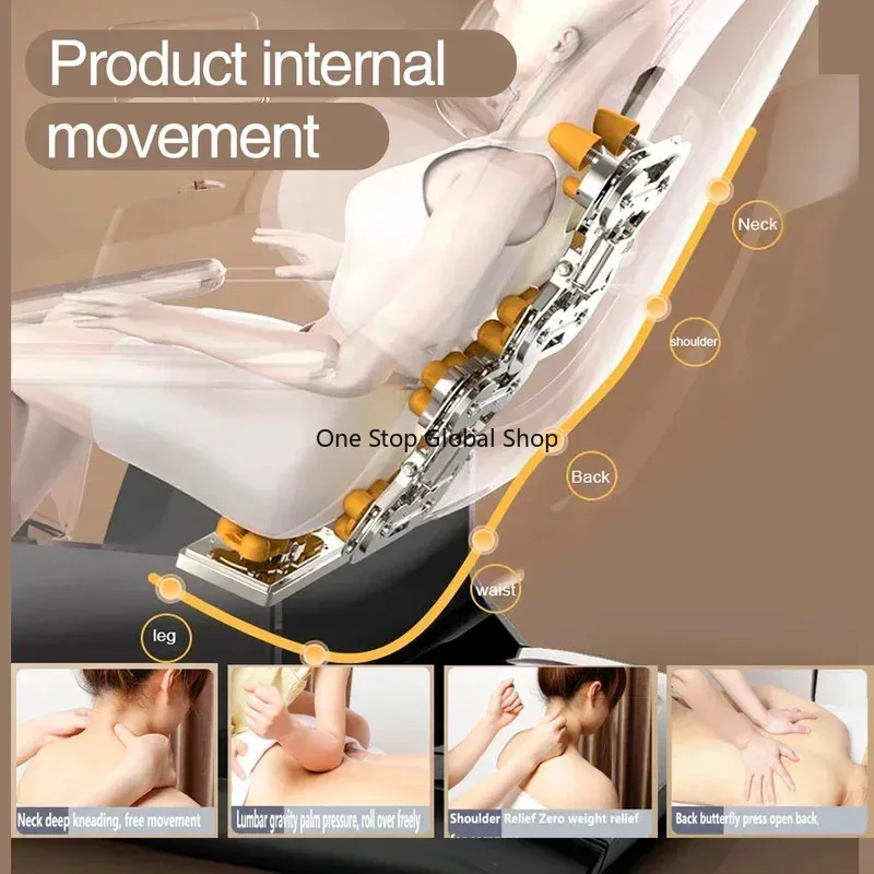 4D SL Track Massage Chair Zero Gravity Full Body Massage Sofa Touch Screen Office Chair 3 Years Warranty