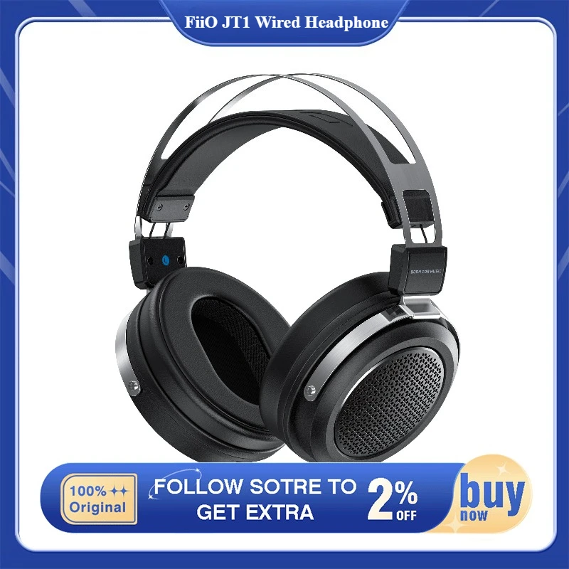 

Проводные наушники FiiO JT1 HIFI закрытого типа с 50-мм динамическим излучателем, сменным кабелем, Hi-Res, для геймеров, подарок для ПК-геймеров
