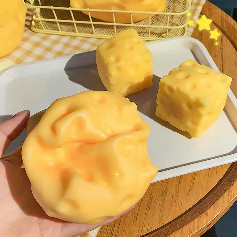 Giant Molding Cheese Stress Relief Ball New Extra-Large Yellow Cheese Squeezing Toy Slow-Rebound Decompression Cheese