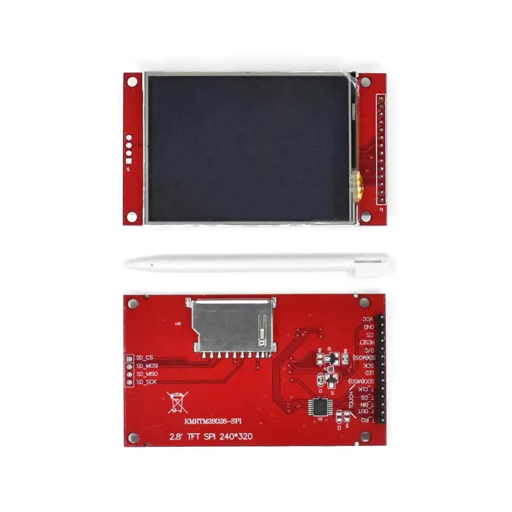 240x320 2.8" SPI TFT LCD Touch Panel Serial Port Module With PBC ILI9341 2.8 Inch SPI Serial White LED Display With Touch Pen