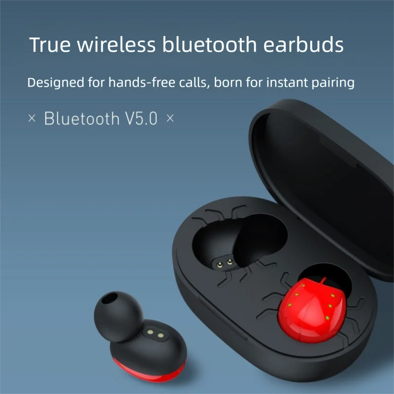 

2026 New Beetle TWS Bluetooth 5.0 Earbuds Bionic Ladybug Design Noise Cancellation HiFi Sound In-Ear Stereo Wireless Earphones