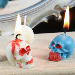 DIY Small Skull Candle Silicone Mold Mini Aromatherapy Candle Handmade Keychain Bracelet Plaster Drop Glue Mold Home Decor Gift