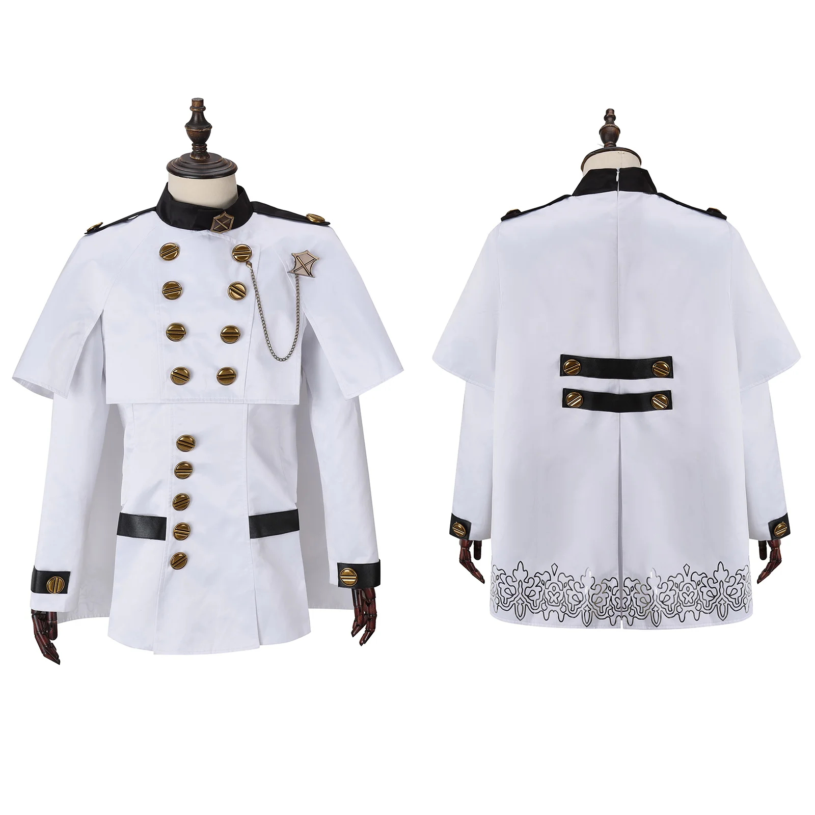 Spel Yorha Type-51 Nael Cosplay Kostuum Witte Jas Unifrom Pak Met Stropdas Voor Mannen Halloween Carnaval Feestpak