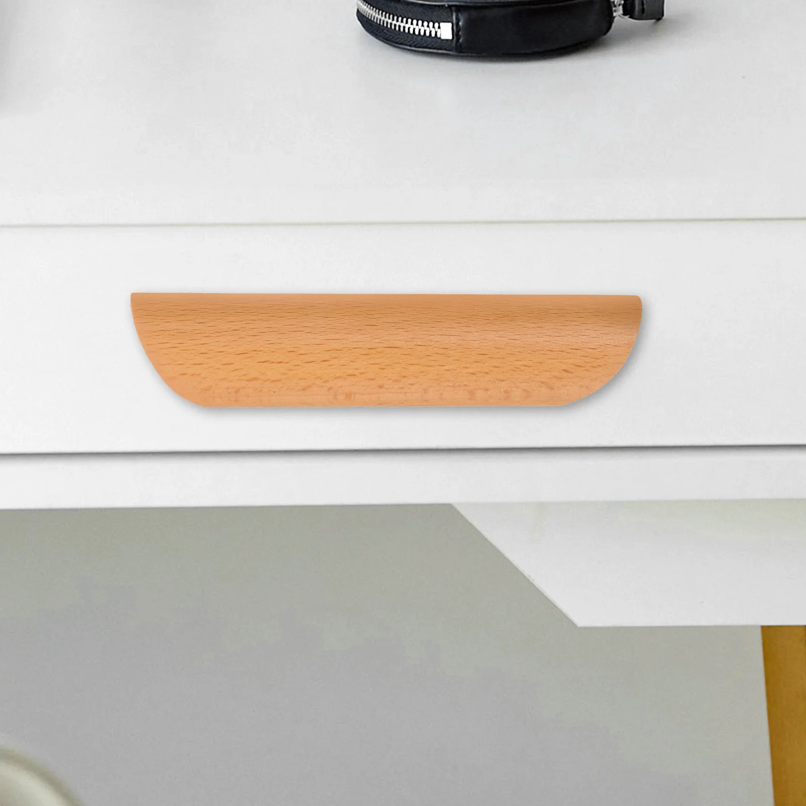 

6Pcs Wooden Dresser Pull Handles Semicircle Cabinet Drawer Knobs for Cupboard Closet Wear-Resistant Small Delicate Smooth Touch