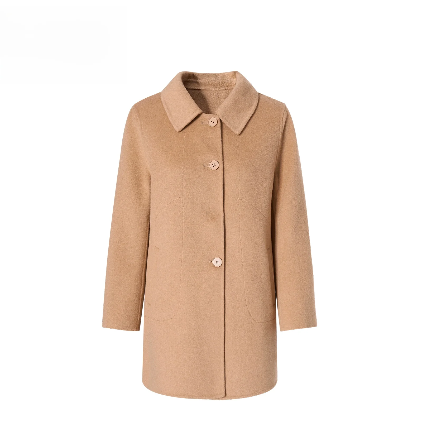 

Double-Sided Camere Woolen Coat for Women Medium-Length 2025 New Sle Winter Outerwear Ele Feel Small Size Friendly