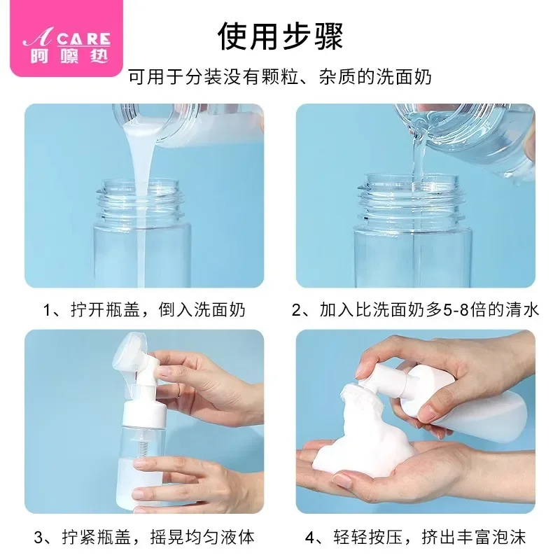 Dx01/garrafa de bomba de espuma/mousse/A1PQ4-garrafa de espuma de silicone final escova facial garrafa de espuma imprensa limpador facial portátil