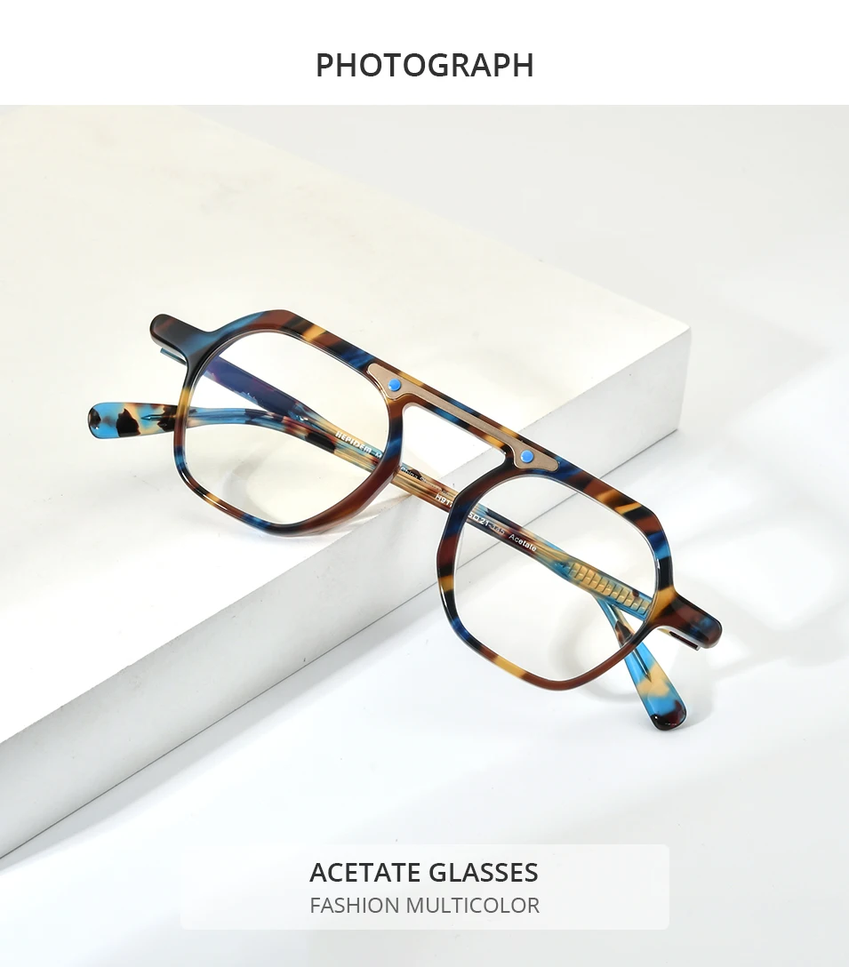 HEPIDEM Acetat Brille Rahmen Männer Marke Designer Retro quadratische Nerd Brillen japanische handgemachte Brille Vintage Brillen 9214 – Detail 11