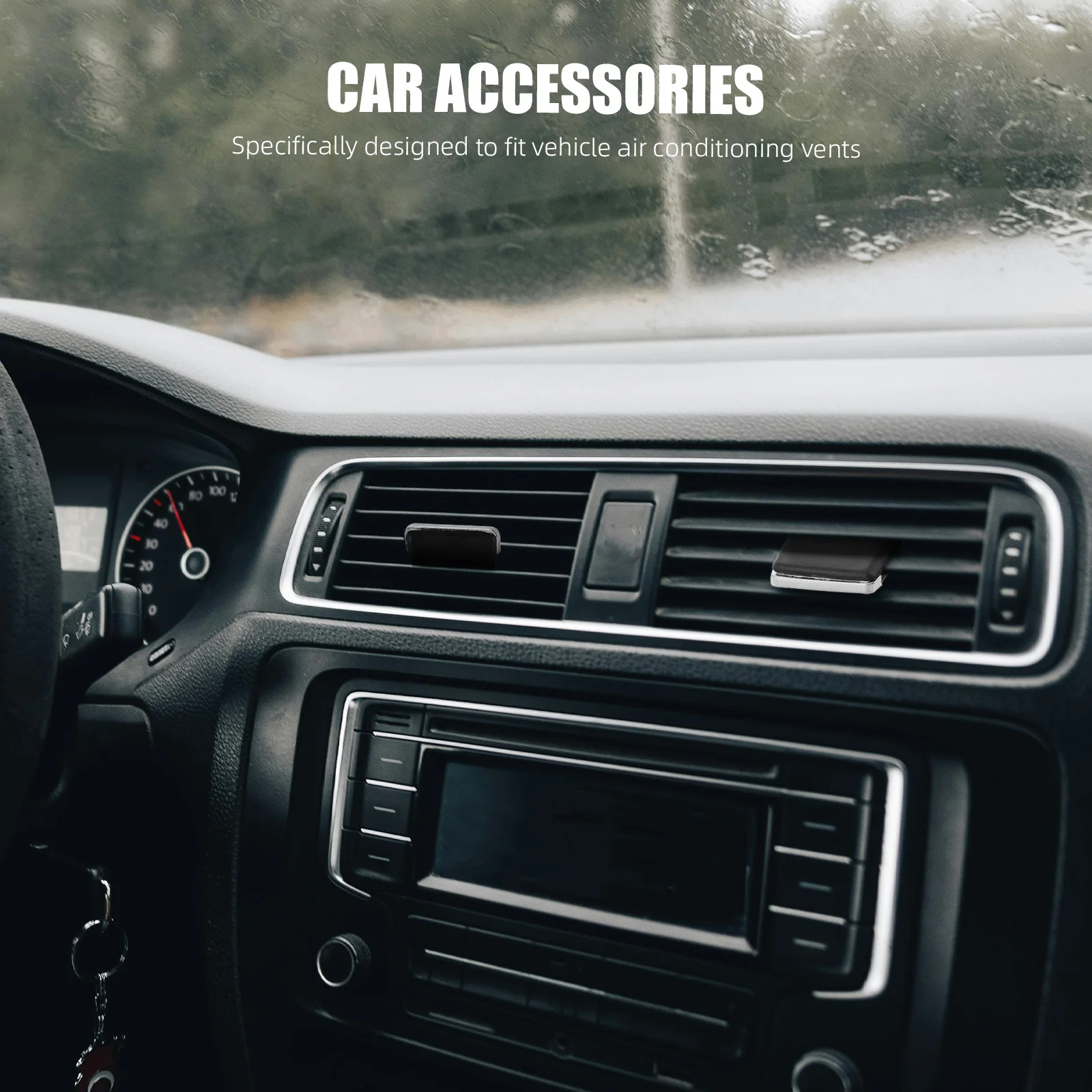 

4Pcs Air Vent Clips for Car Front Center Outlet Black Plastic Clip Repair Replacement Tab Accessory Compatible with Toyota