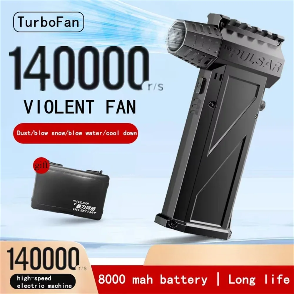 Generación 6a X6pro ventilador violento Mini ventilador Turbo Jet Motor sin escobillas de mano 140.000 RPM velocidad del viento 62 m/s ventilador de conducto industrial