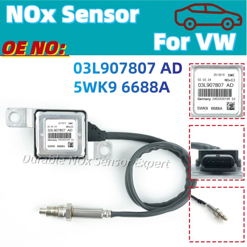 

Nitrogen Oxide Nox Sensor Probe 8K0907807E 5WK96688 03L907807AD 03L907807AF For 2012-2015 VW Passat 2.0L-L4 Audi A4 S4 A5 S5