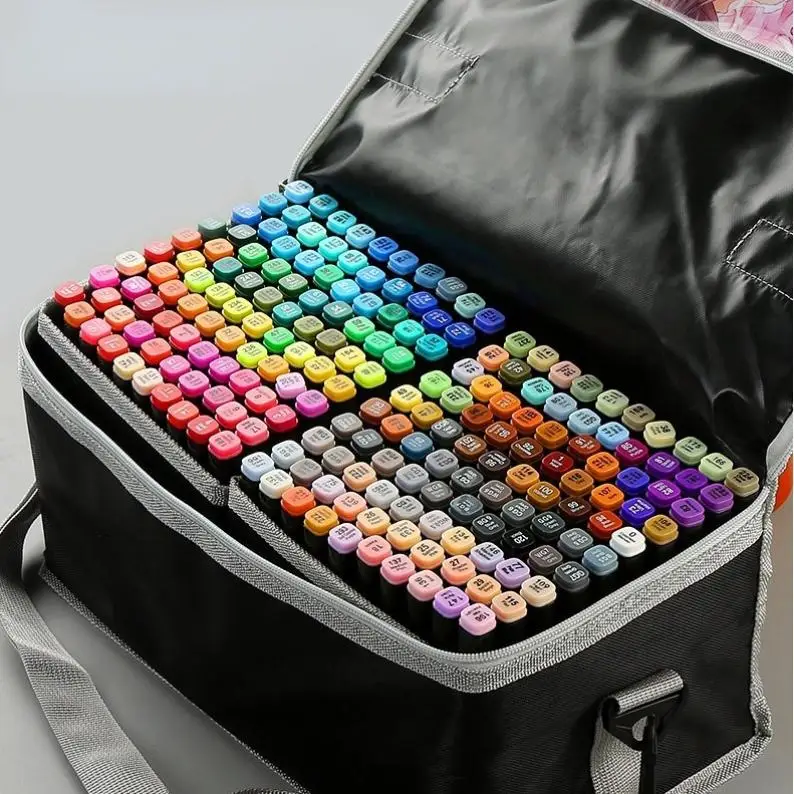 Marker Set 120 80 60 Colors Double Head Sketch Pens Alcohol Based Brush Markers for Sketch Coloring and Illustration