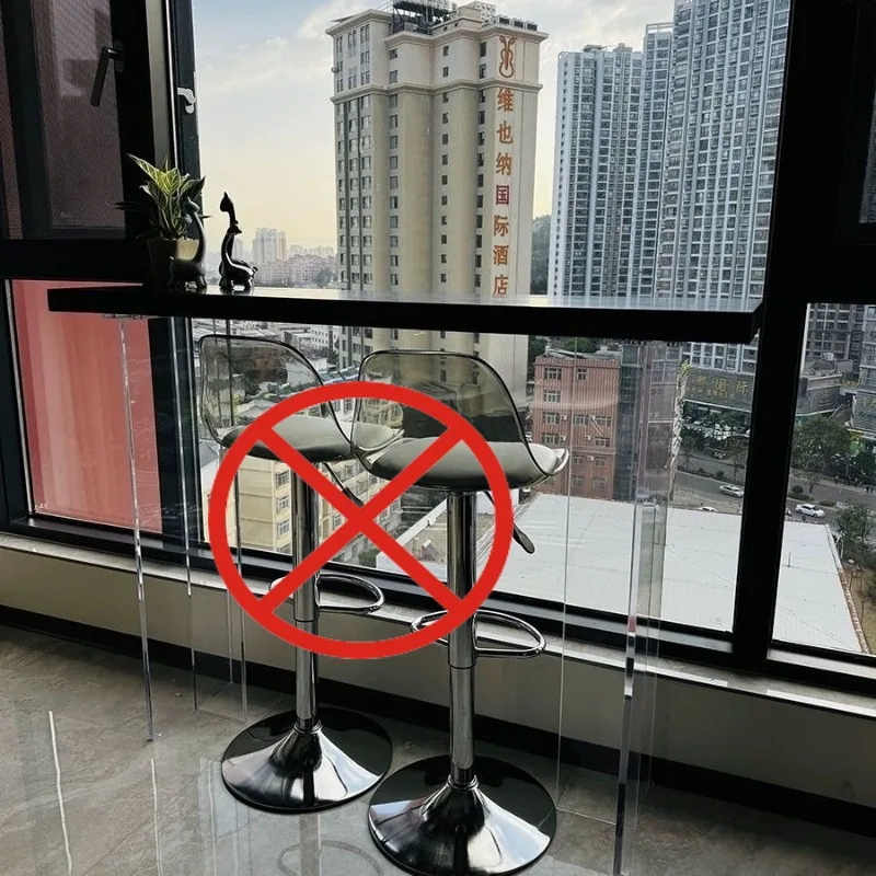 

Минималистичный акриловый барный стол, повседневный узкий обеденный стол на высоких ножках, прозрачная подвеска, барная мебель, Baro Stalas XY40JBZ