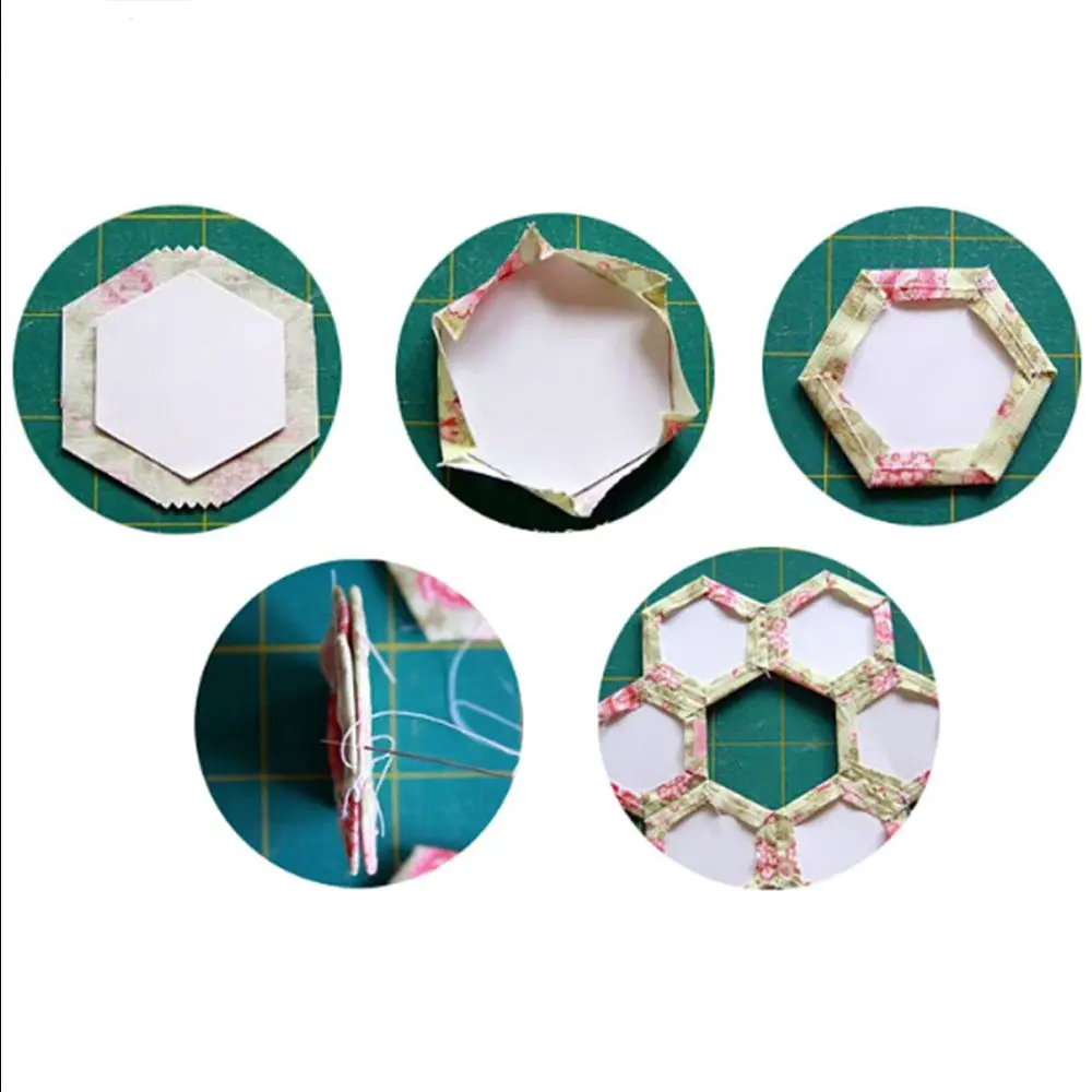100PCS Paper Craft Craft DIY Patchwork Paper Hexagon Templates Quilting Garment Fabric