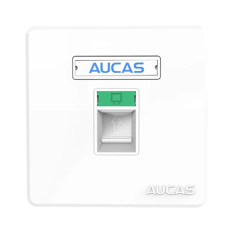 Aucas Wall Mount Faceplate RJ45 Anti-dust 1 2 4 Ports  Face Plate For Network Cable Keystone Jack And Modular Plug Connection