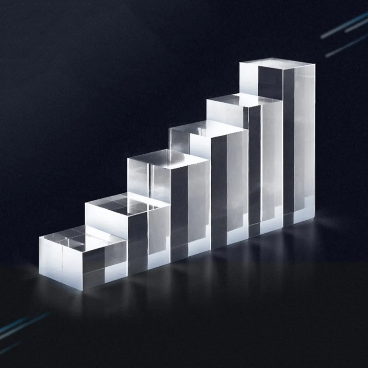 High-Transparency Plastic Sheet Transparent PVC Rectangular Block Clear Plate High-quality Crafts DIY Materials 100mm-300mm