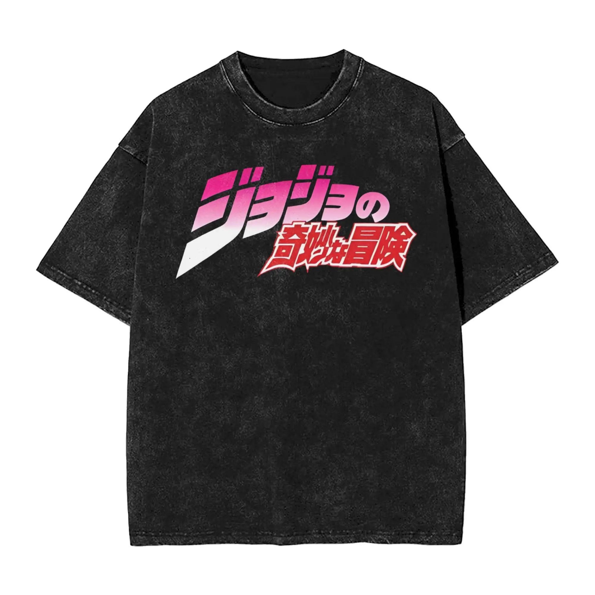

JJBA Jolyne Cujoh Stone Ocean Anime T Shirt Loose T-Shirts Short-Sleeve Vintage Tshirt Beach Cotton O Neck Oversize Top Tees