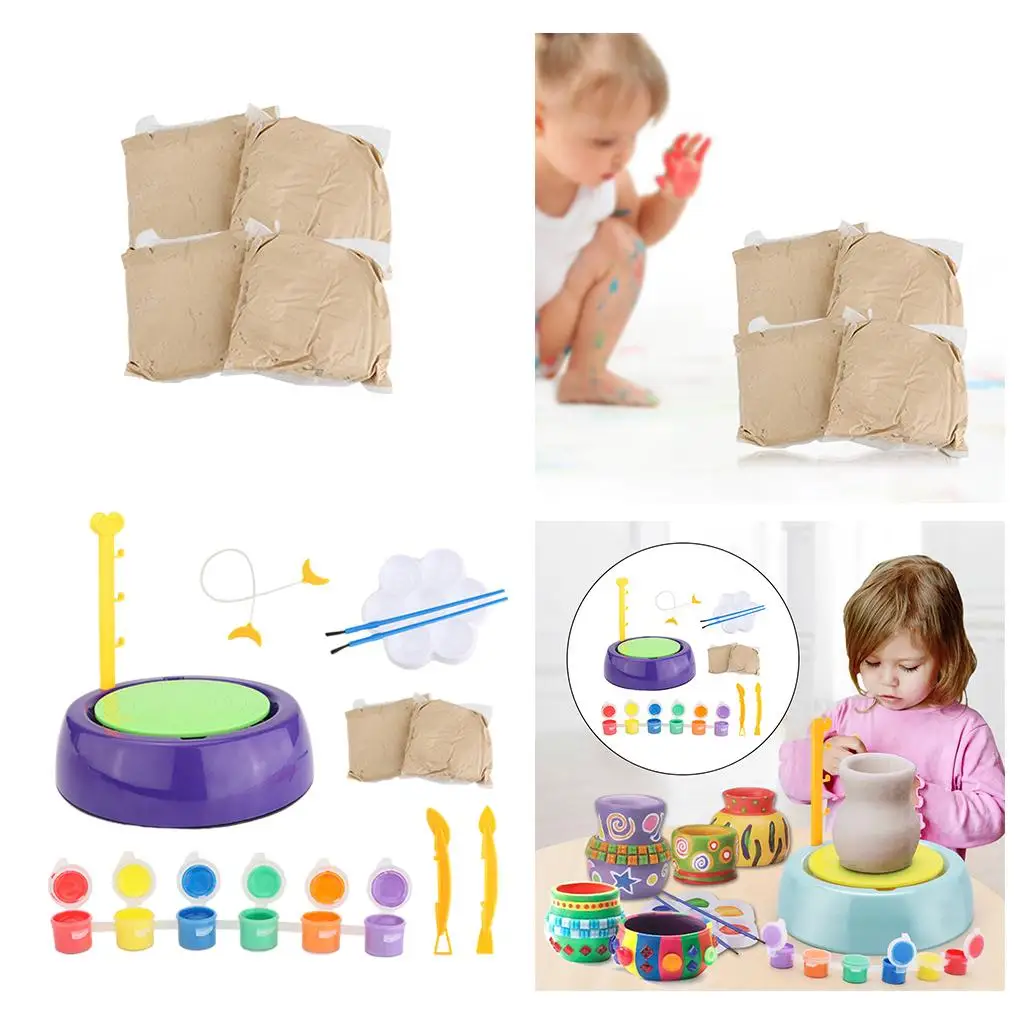 Kit de poterie à monter soi-même, jouets pour garçons et filles, modélisation sèche à l'air, Kits de peinture en argile, cadeaux éducatifs, accessoires pour la maison
