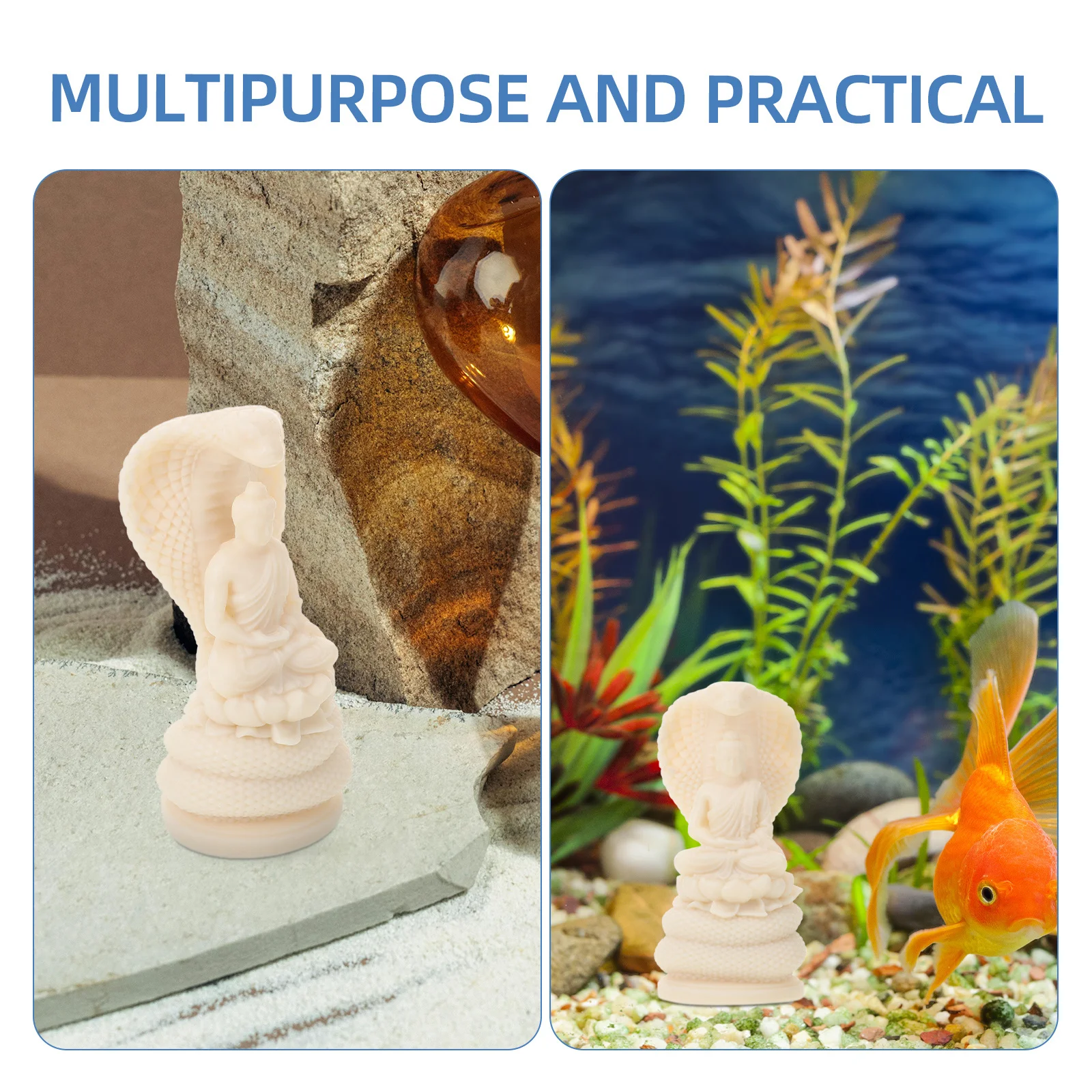 

Buddha Statue Decorative Snake Buddha Indoor Home Garden Zen Desk Ornament Craft Sculpture for Office Zen Garden Decoration