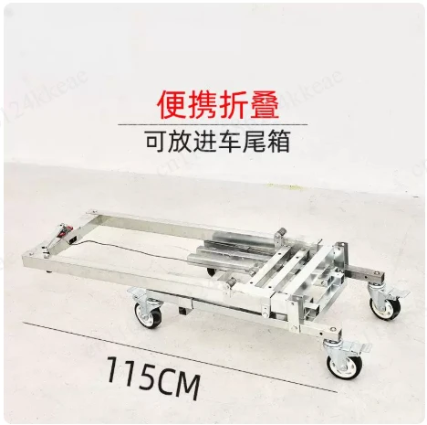 Loading Artifact Lifting Handling Stacker Forklift Lift Portable  Folding Retractable Trolley Bearing 60Kg Adjustable Hand Cart