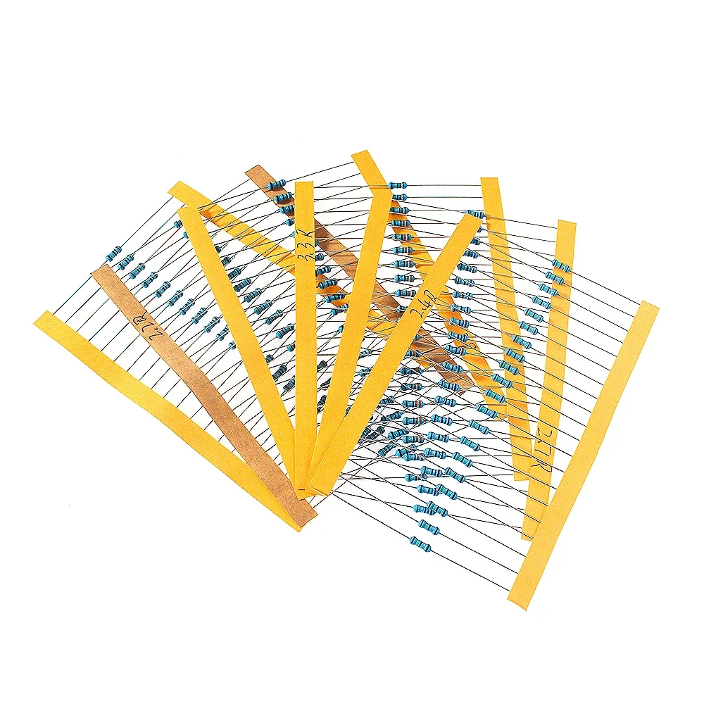 120 قطعة 1/4 واط 1% مجموعة مقاومات إصلاح الوسائد الهوائية للسيارات 2 أوم ~ 3.3 أوم 0.25 واط مجموعة مقاومات الوسادة الهوائية للسيارة