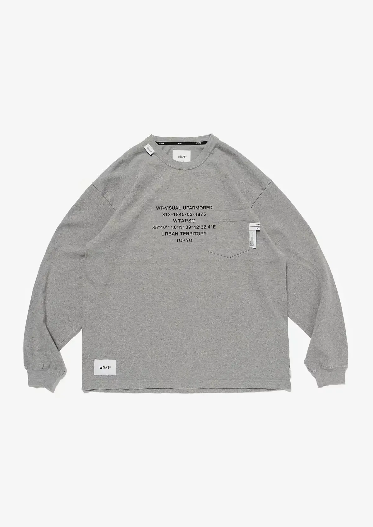 WTAPS 26AW Men's Heavyweight Long Sleeve T Shirt Japanese Streetwear Oversized Letter Print Crew Neck Casual Graphic Tee