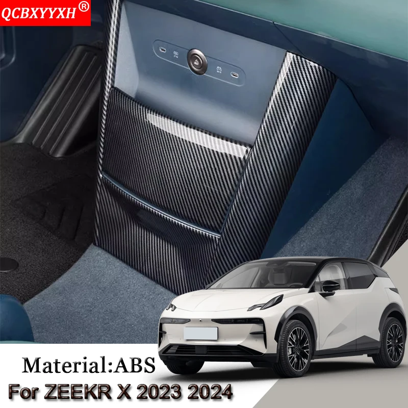 

Car Styling ABS For ZEEKR X 2023 2024 Car Center Console Anti Kick Panel Frame Sticker Sequins Cover Auto Decoration Accessories