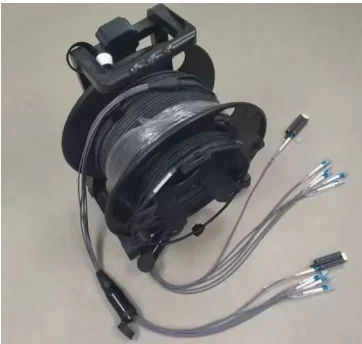 

12 Cores Lc Fiber Optic Connector Armored Cable a Reel 300 meters Length for Euipments Connect signal Transfer