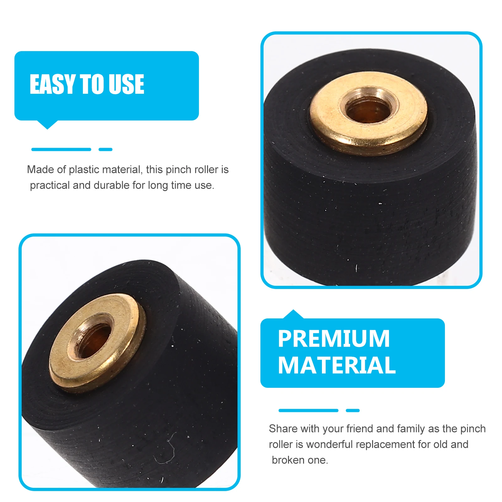 

2pcs Rubber Pinch Rollers 13x6 3x8 3x2 0mm for Cassette Recorder Audio Player Repair Parts Accessories DJ Equipment