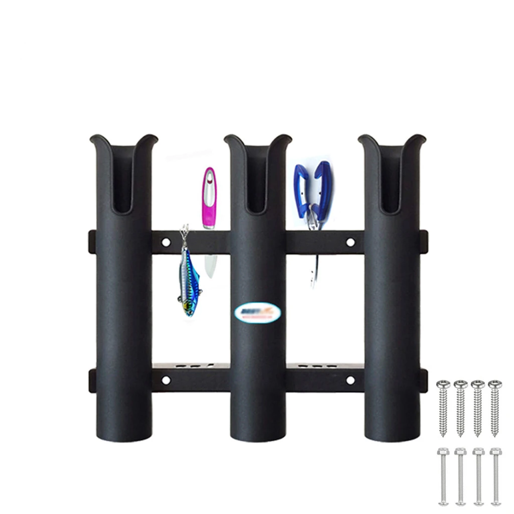 Vertical 3 Link Rod Holder, Pole Tube Mount Bracket, Socket Rack, Lure Pliers Storage, Marine Boat Yacht, Kayak Fishing