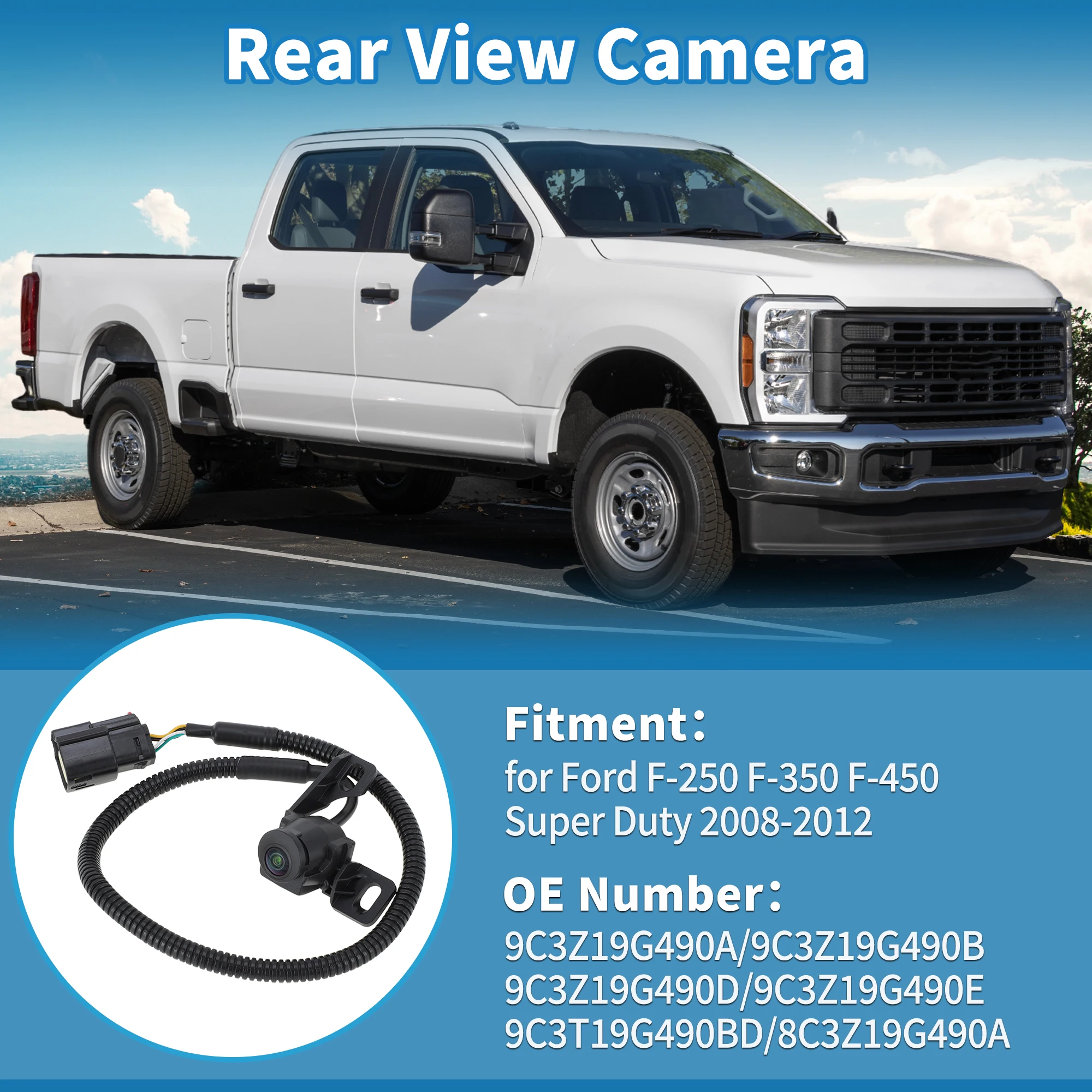 

UXCELL Rear View Park Assist Backup Camera for Ford F-250 F-350 F-450 Super Duty 08-12