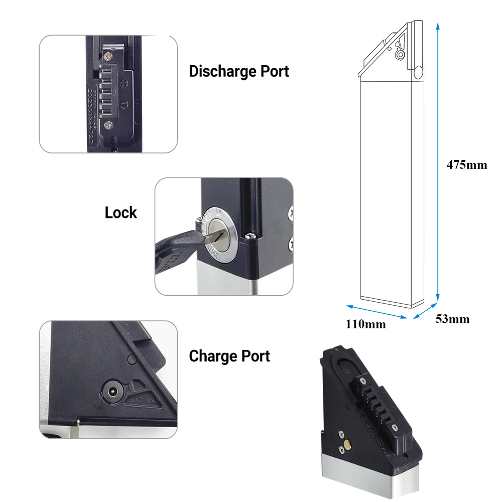 

lectric XP step thru 2.0 E-bike Battery 48V 14Ah for Aipas A2 Standard Electric Bike with 2A charger