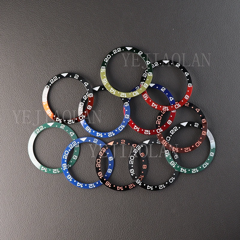 High Quality 38mm Ceramic Inlay Dual Color luxury Men's Watch Ring For 40mm Men's luxury Watch Accessories Fast Shipping