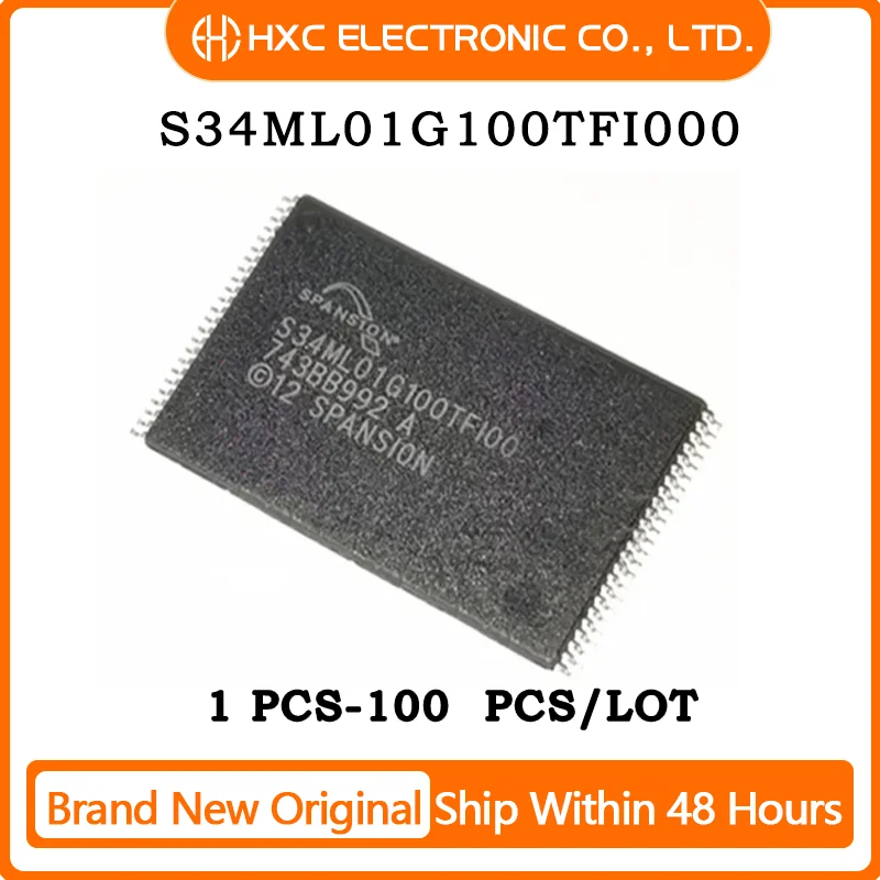 

Free Shipping 1PCS/10PCS/50PCS/100PCS S34ML01G100TFI000 TSOP48 Brand New Original IC Chip