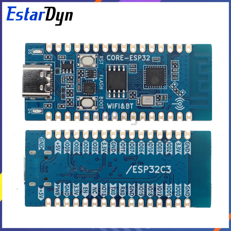 ESP32 C3 Development Board ESP32 C3 CORE Board Onboard 2.4G Antenna 32Pin IDF WiFi + Bluetooth CH343P for Microprython