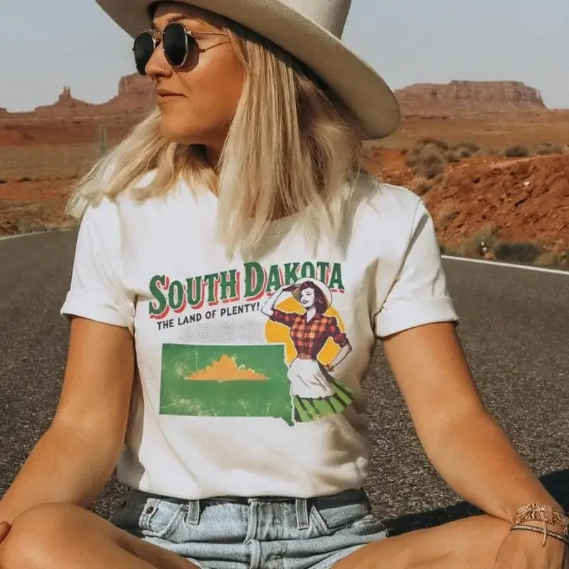Remake South Dakota Vintage T Shirt Retro State Pride Travel Souveni